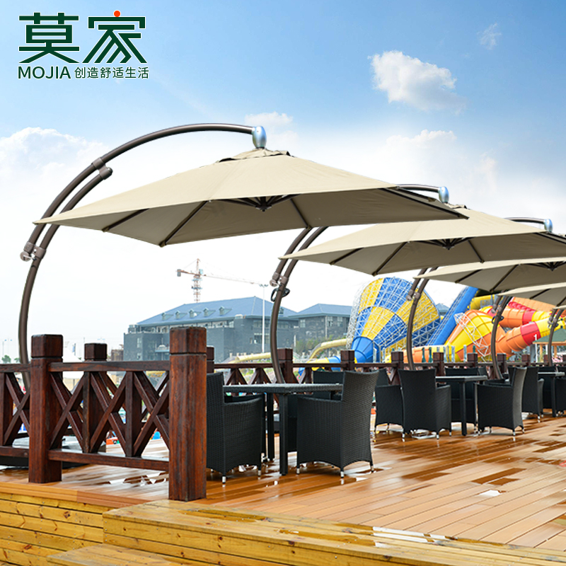 莫家室外大太阳伞欧式别墅遮阳伞商用超户外方形庭院露台罗马伞大