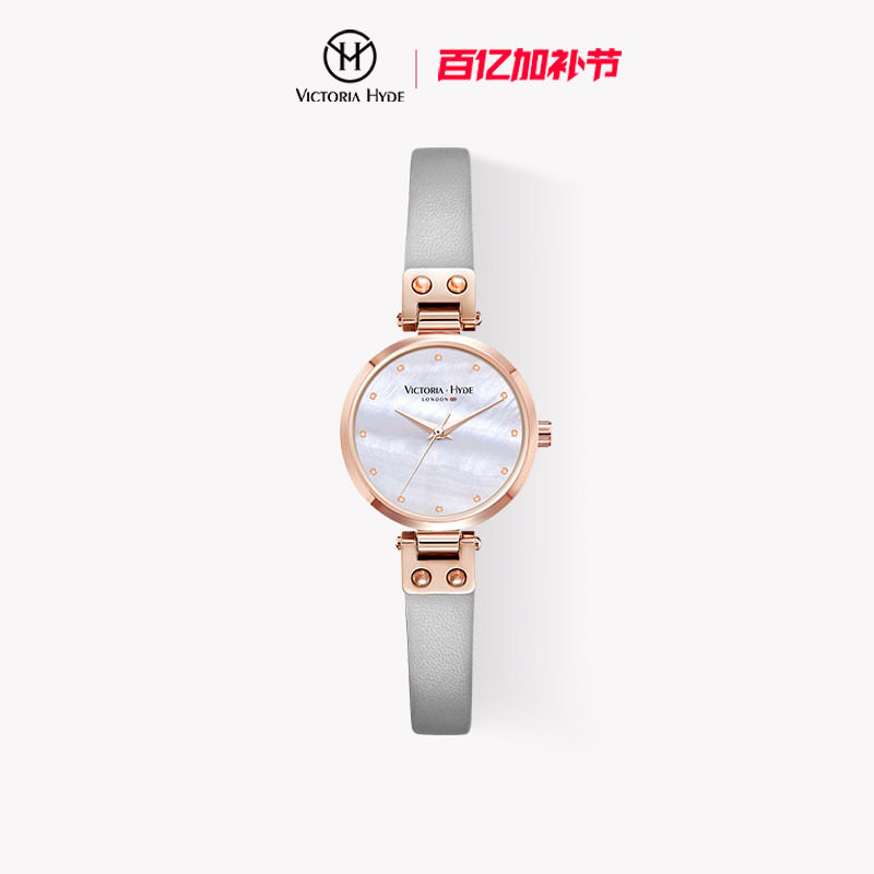 VictoriaHyde火花圆表轻奢小众小怪兽手表女简约维多利亚海德女生