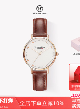 VictoriaHyde手表女简约气质小众轻奢时尚真皮情侣手表情侣款设计