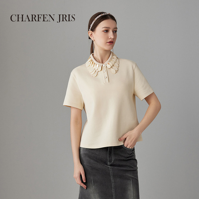百搭翻领T恤衫短袖上衣女
