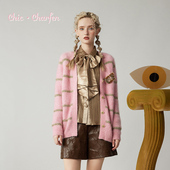 新款 时尚 百搭宽松显瘦条纹针织开衫 CHARFEN冬季 女CFE5F528 5035C