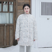 CHARFEN韩版 圆领小香风羽绒服双口袋纽扣外套CFF5A328 3069Y