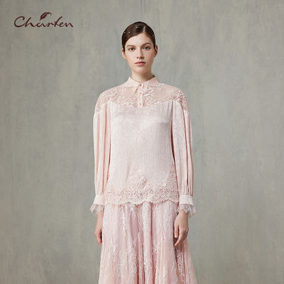 2025春季新款蕾丝拼接衬衫