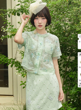 Charfen朝峰2026夏季新款短袖女设计感小众法式小资漂亮上衣1075T