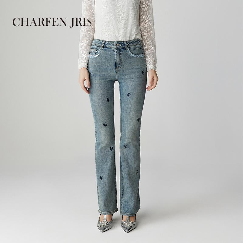 CHARFENJRIS复古牛仔裤
