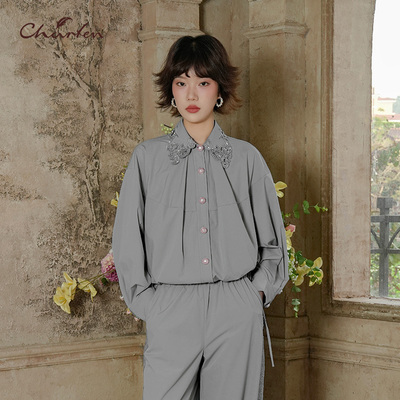 朝峰春新款女灰色防晒显瘦百搭衫