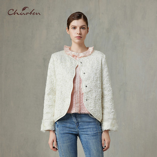 CHARFEN千金风藤蔓花浪漫羽绒服女氛围感优雅外套CFF1A102-1013Y