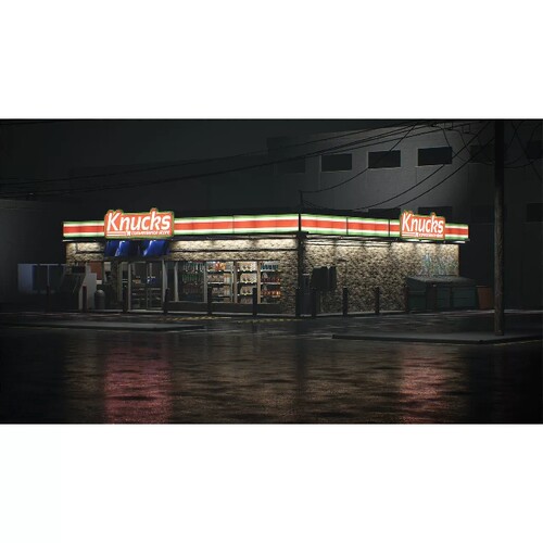 UE5士多店超市便利店Modular Convenience Store With Products
