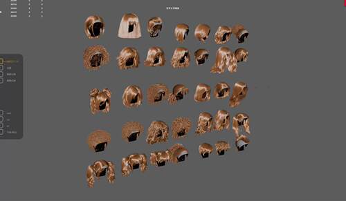虚幻UE Xgen发型文件合集 高模发型 3D模型