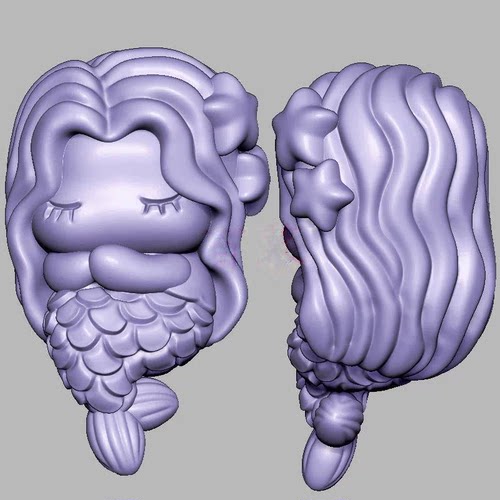 美人鱼三维立体图电脑圆雕雕刻图纸stl文件3d打印模型612