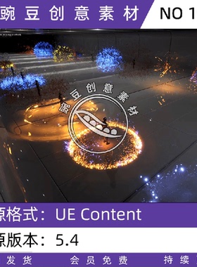 UE5虚幻冲击波火冰岩石沙旋涡闪电粒子特效Particle ShockWave