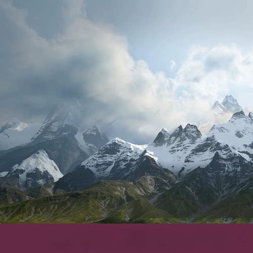 OBJ高精度4K北欧高山雪峰山脉川模型8 LANDSCAPE KITBASH PACK