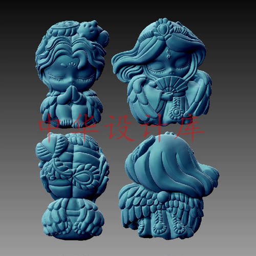 青鸾公主如愿悠然文玩配饰三维立体圆雕图stl文件3D打印模型