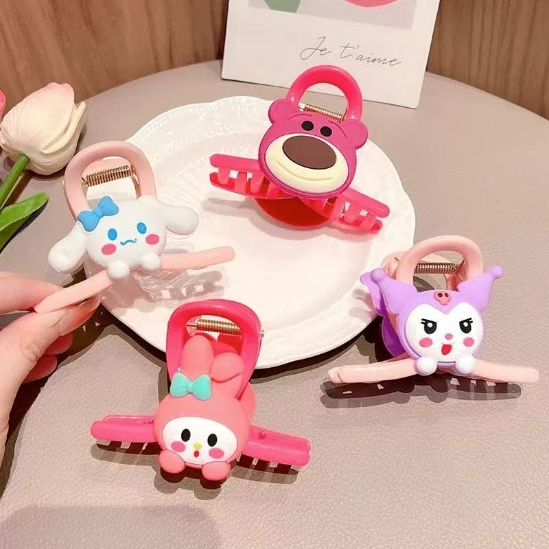 新款2026儿童抓夹小孩网红后脑勺盘发卡通可爱女童鲨鱼夹大号头饰