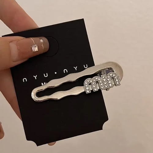 高级感碎发小夹子银灰色发夹甜美轻奢刘海夹边夹一字夹金属感发饰