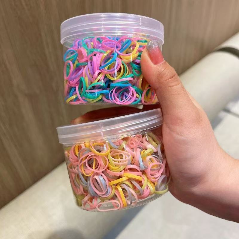 彩色橡皮筋儿童头绳不伤发高弹力宝宝强拉不断一次性加厚成人发圈