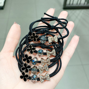 超闪水钻领结发圈韩版气质小香风