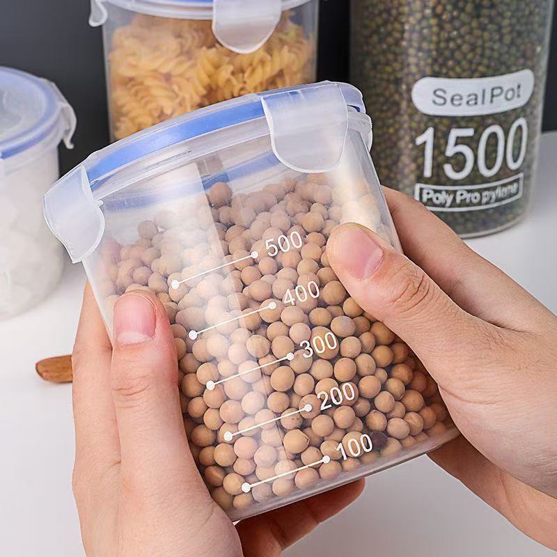 保鲜防潮五谷杂粮收纳罐加厚超结实塑料耐高温茶叶坚果冰箱收纳盒