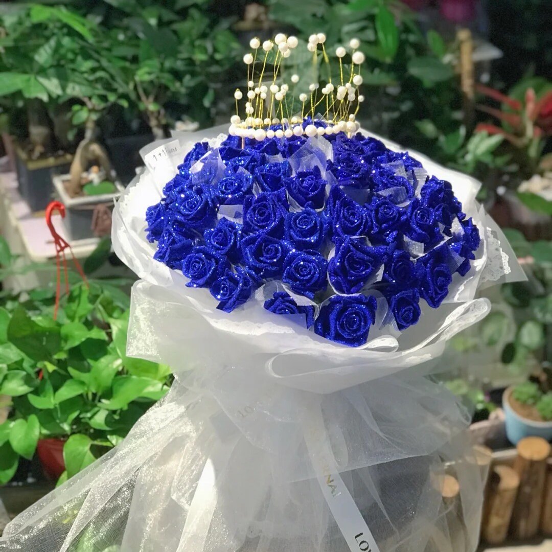 北京顺义房山大兴蓝玫瑰蓝色妖姬女生生日表白鲜切花鲜花速递同城