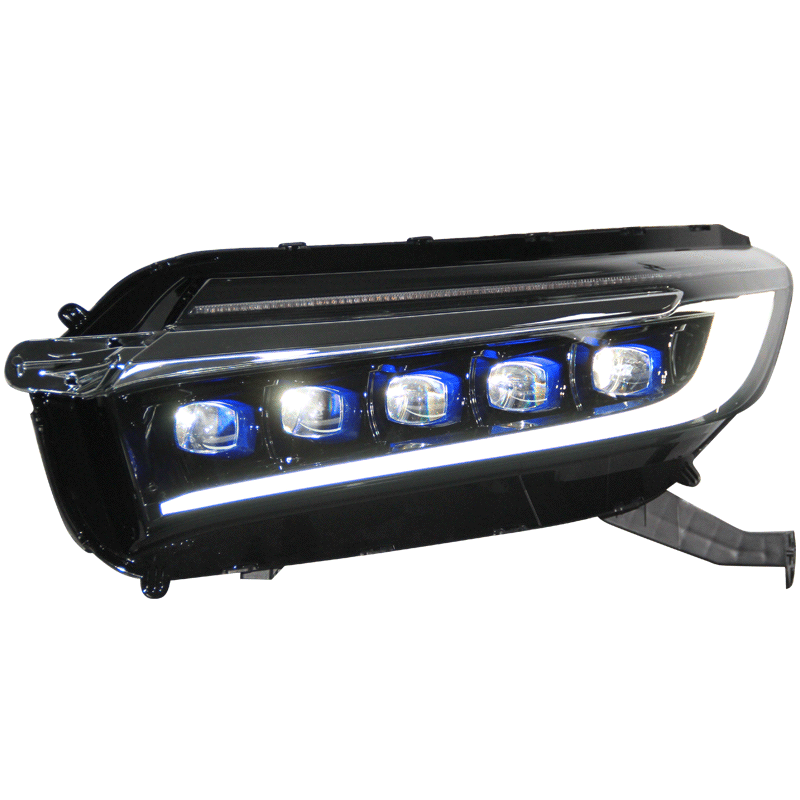 适用冠道LED大灯总成跑马一抹蓝