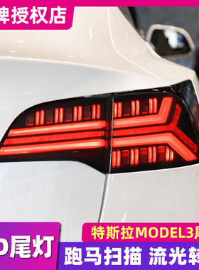 适用于特斯拉model3尾灯总成改装model-Y尾灯总成LED流光转向尾灯