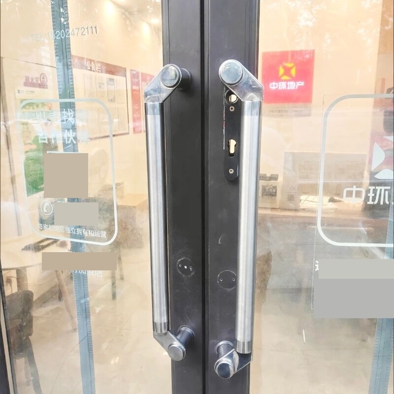 有框门大门斜拐脚木门把手刀头型推拉门侧装玻璃门304不锈钢拉手