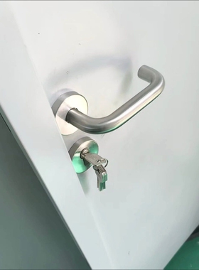 304不锈钢医院商场分体锁防火门锁办公室消防门锁6072全套通用型