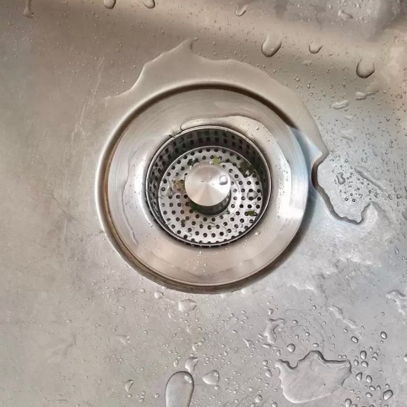 下水器提篮过滤器漏塞洗碗池过滤网不锈钢封口盖漏水塞洗菜盆水池