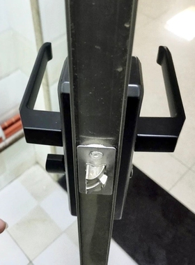 无钥匙拉手单舌执手锁房门锁卫生间把手黑色通用洗手间浴室门锁