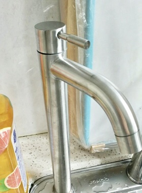 304不锈钢单冷洗手盆通用洗手池水龙头家用冷热单孔卫生间龙头