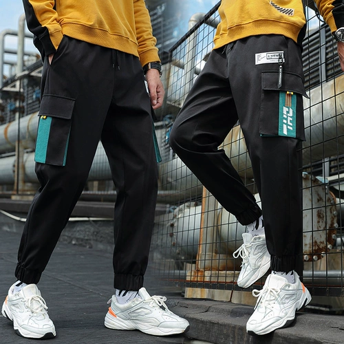 Демисезонные трендовые универсальные штаны, повседневные брюки для школьников, в корейском стиле, подходит для подростков