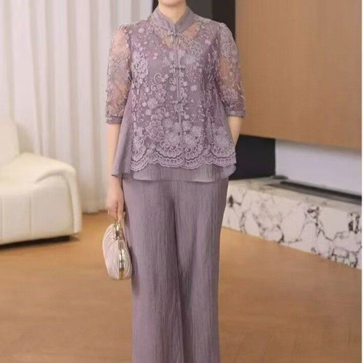 2026春夏装新款年轻妈妈套装中老年女装休闲宽松显瘦气质休闲套装