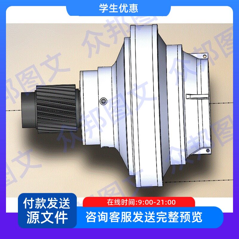 二级NWG行星减速器3D模型三维sw机械设备装置配图片