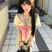 夏季 套装 日系 水手服jk制服校供学院风短袖 猫看花薄荷芭乐原创正版