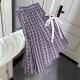 jk制服原创格裙学院风女百褶裙短裙显白黑紫灰 紫菀