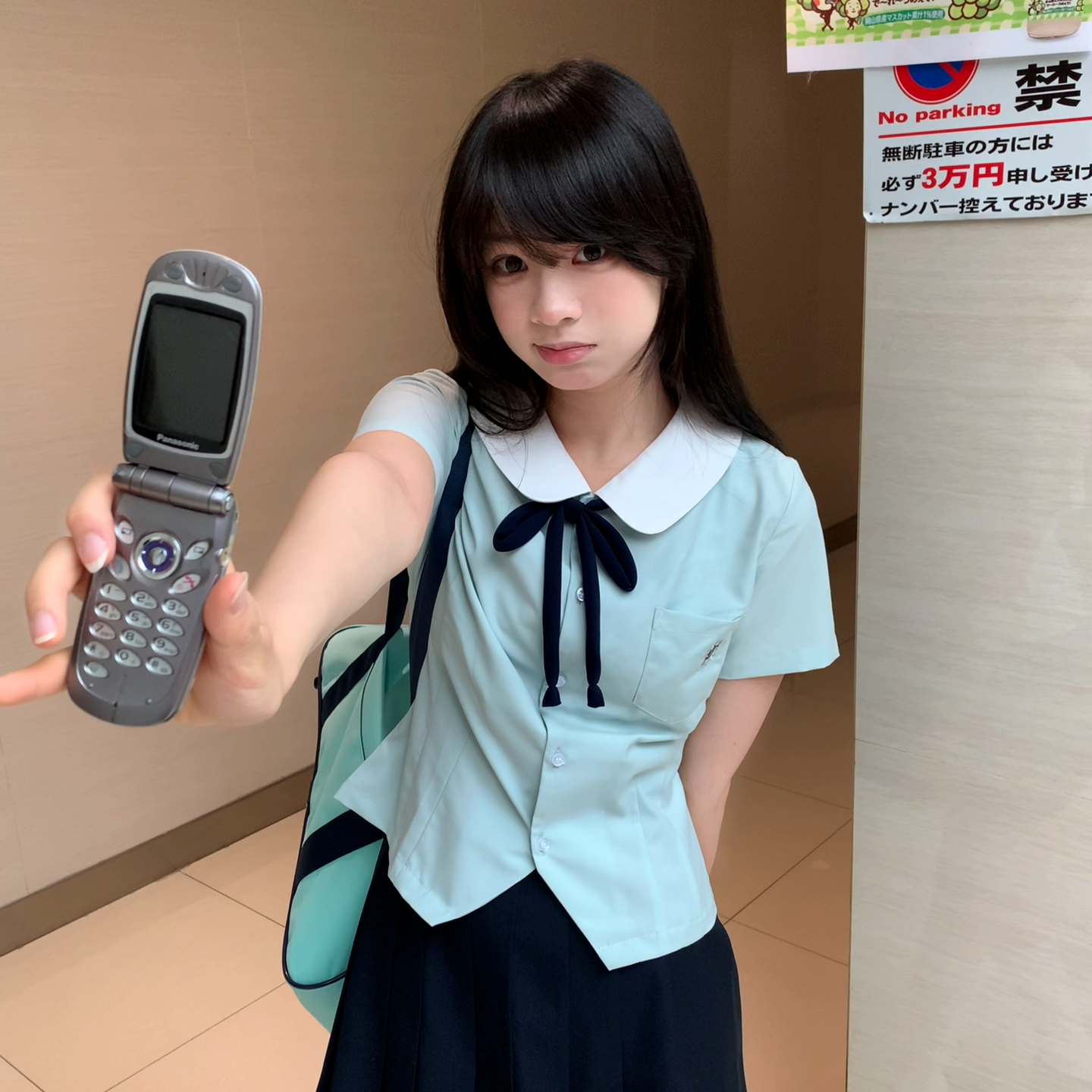 【时夏】猫看花原创jk制服短袖娃娃领日系学院风收腰圆领衬衫
