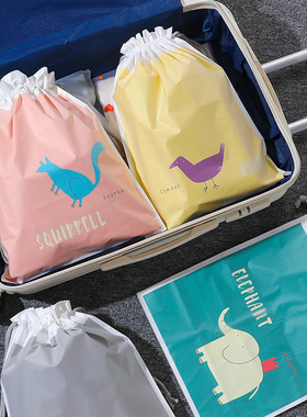 抽拉绳健身沸点小布袋蓝色尼龙海边折叠衣服小号鞋包打包袋子防水