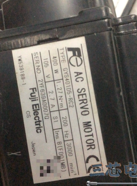询价·富士伺服电机GYS401D5-RC2，400W，105V，2议价-