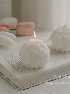 玫瑰花球硅胶模具diy香薰蜡烛模具手工皂模具绣球香薰扩香石模具