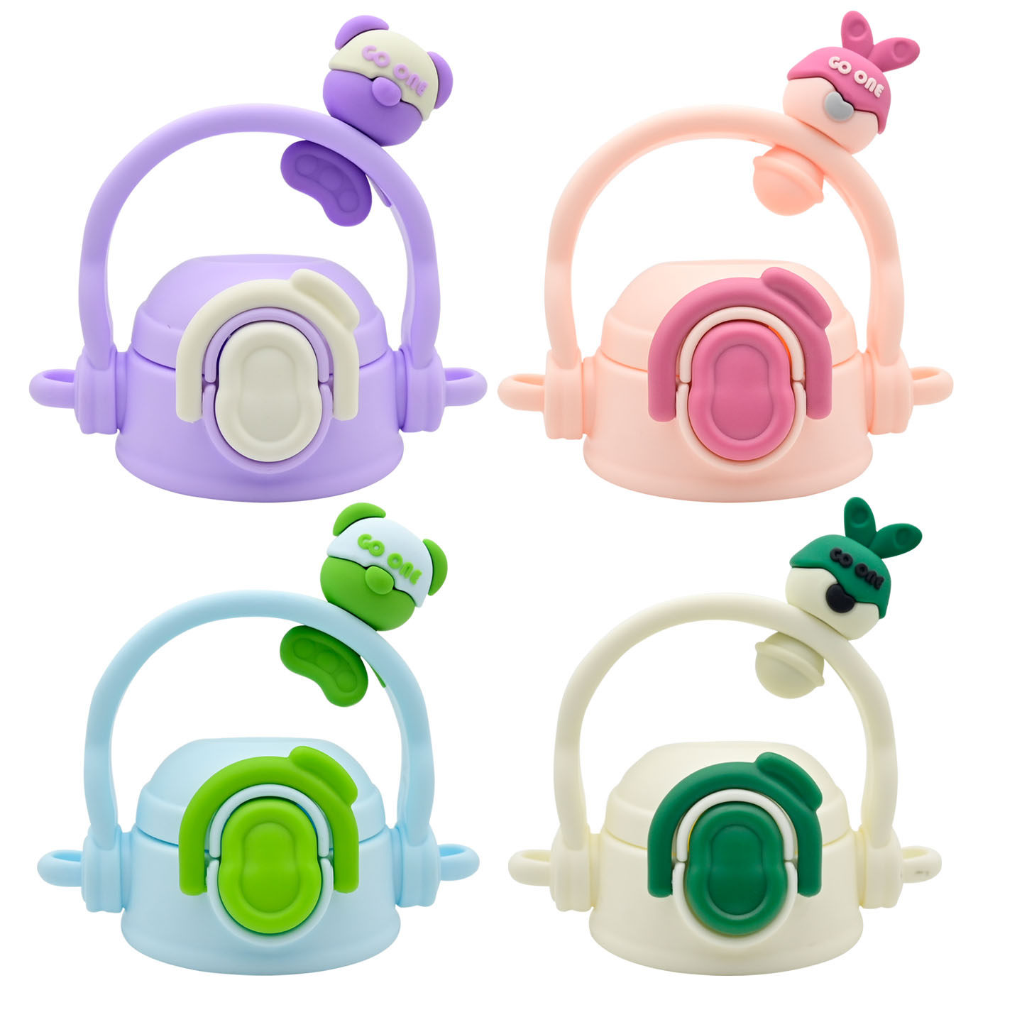 蒙眼仔杯趣儿童保温杯原装非通用杯盖配盖手提锁扣防漏水杯配件