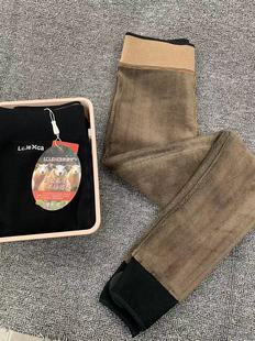 兰茜卡9803时尚百搭冬季加绒加厚一体小黑裤女防寒保暖美腿打底裤