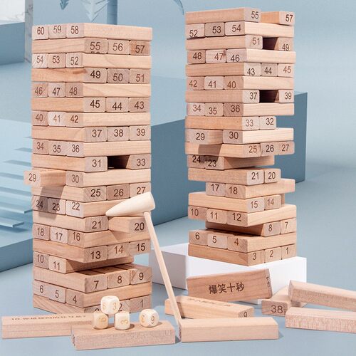 大号叠叠高积木叠叠乐玩具桌面趣味解压玩具1.6kg101款SH26