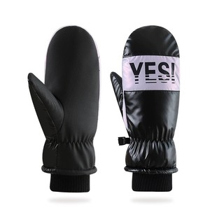 连指手套保暖冬天女可爱骑行防寒加绒骑车防风包指单板滑雪手AA48