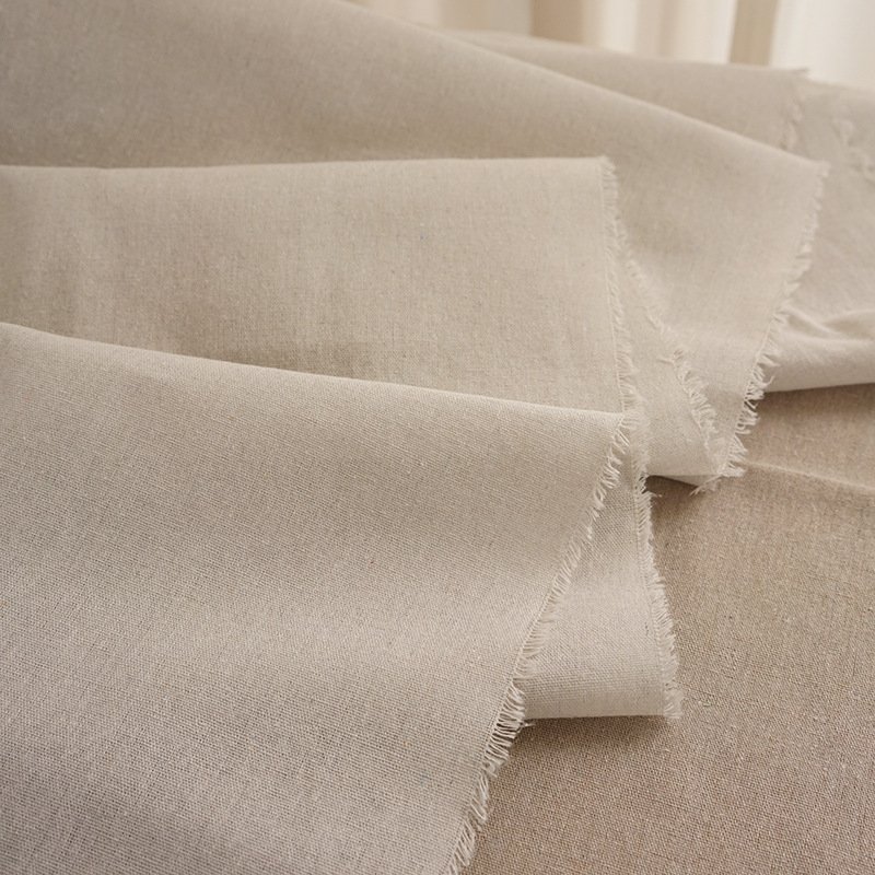 米白棉麻桌布亚麻色婚礼生日甜品台布加厚胚布料拍摄背景装饰DD63