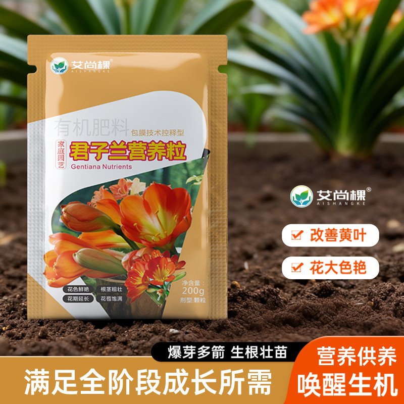 君子兰专用肥盆栽客厅复合肥料促箭剂缓释肥室内用有机肥料HB23