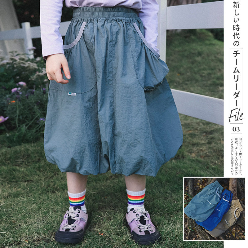 儿童半身裙2026春新款户外女童速干花苞裙中大童松紧腰裙子亲子装