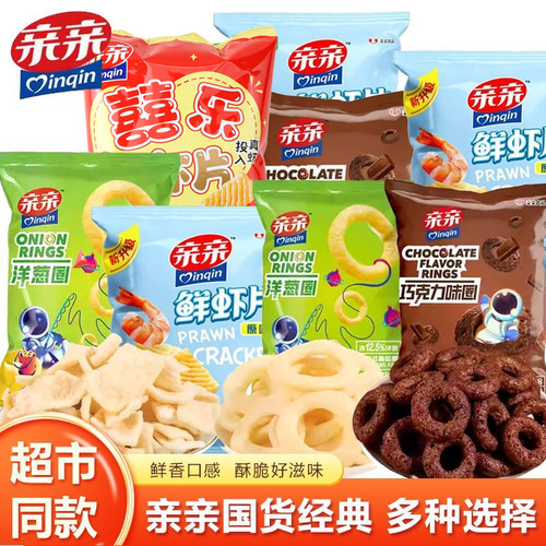 亲亲经典原味虾条用真虾非油炸