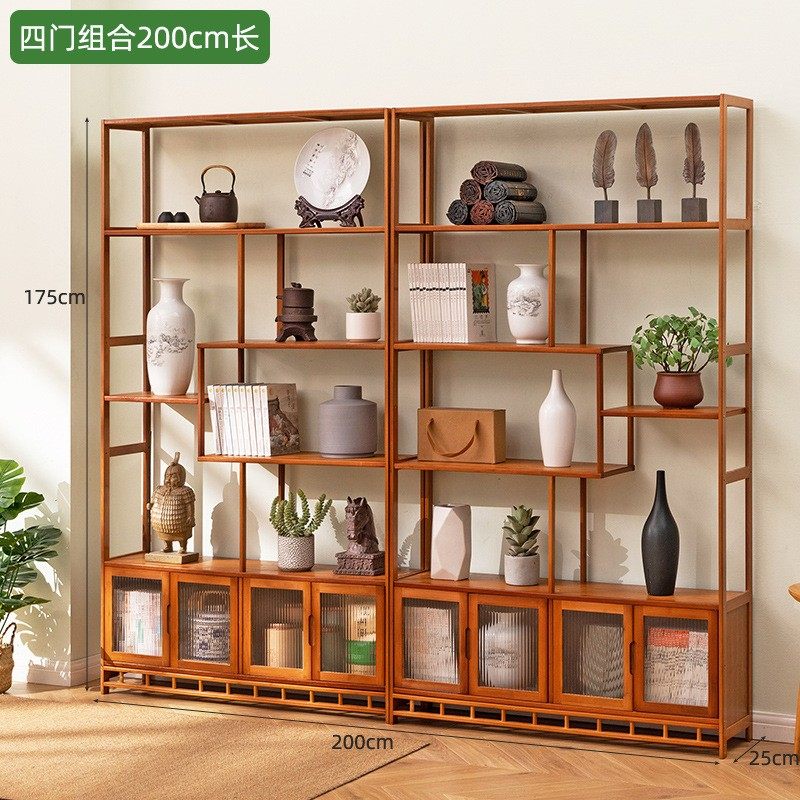 中式博古架多宝阁客厅茶室隔断茶架古董收纳展示柜多层书架置EC85,住宅家具,家用陈列柜,淘宝优惠券,粉丝福利购,淘宝优惠卷