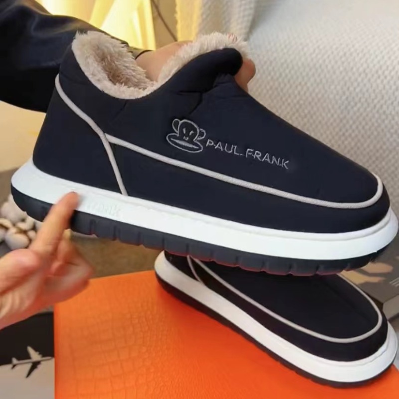 大嘴猴新款棉拖鞋女包跟加绒加厚厚底保暖冬季外穿防滑家居棉鞋男