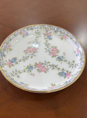 Coalport 科尔波特 Trellis Rose 格子玫瑰小碟 英国描金摆件盘